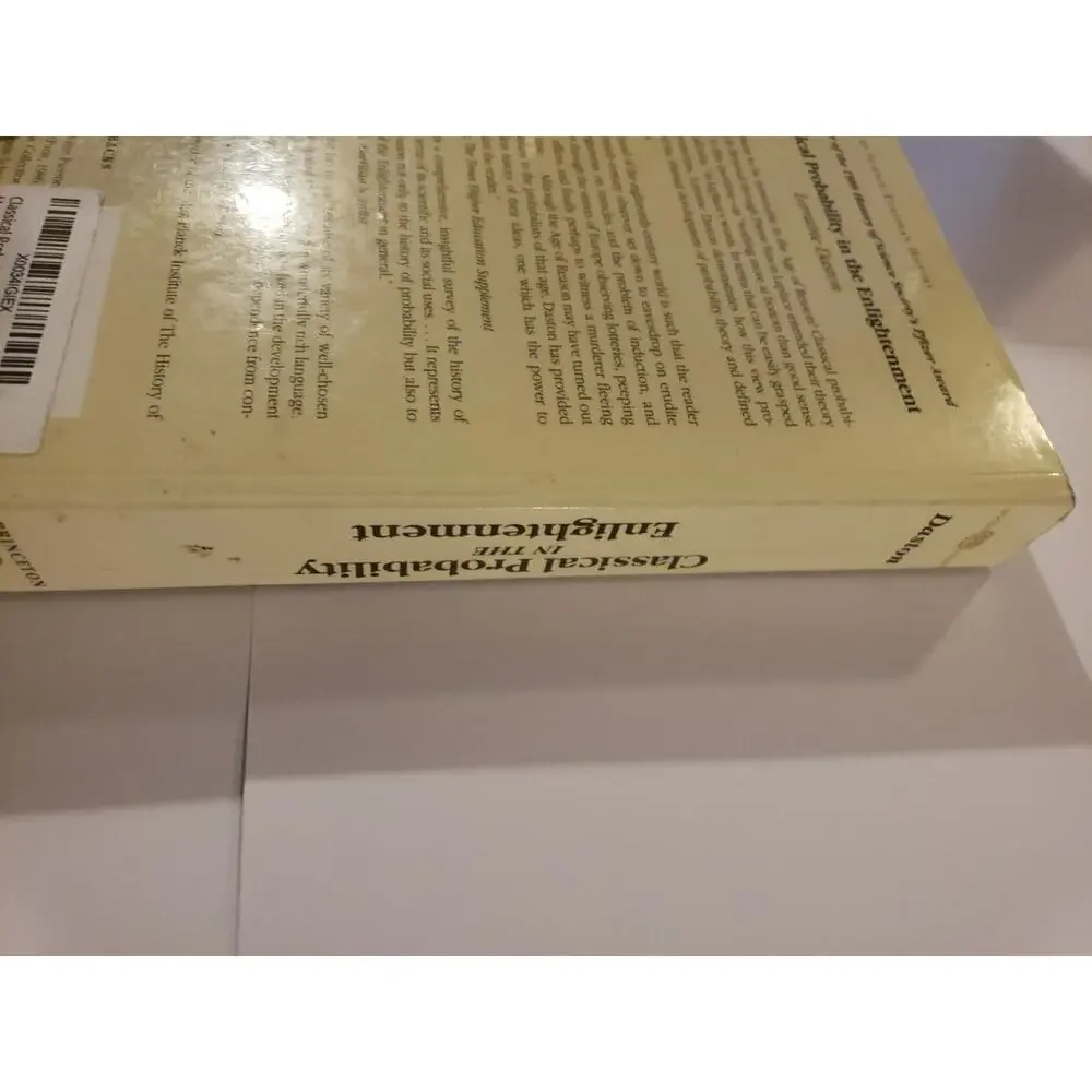CLASSICAL PROBABILITY IN THE ENLIGHTENMENT By Lorraine Daston - Hardcover